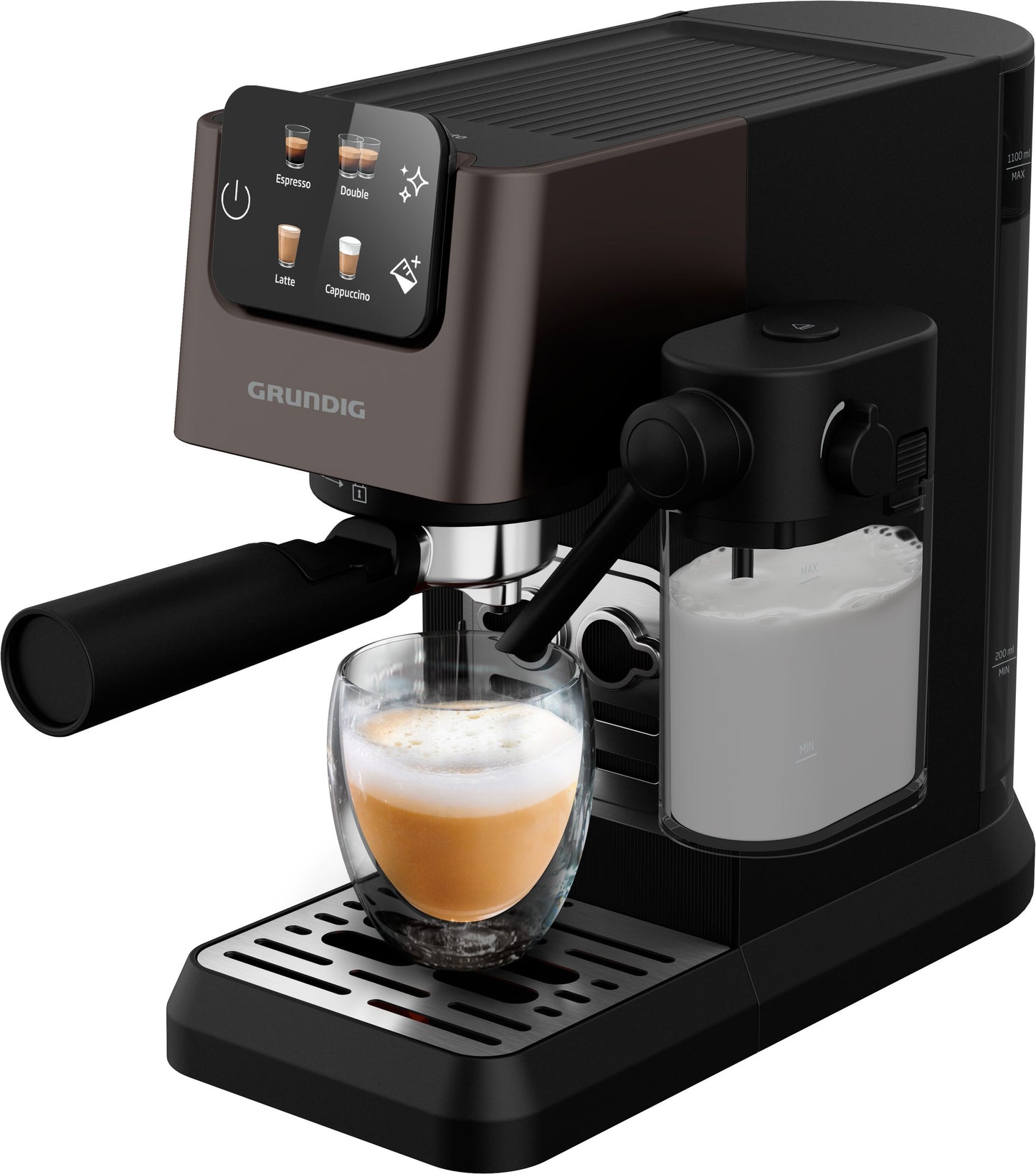 GRUNDIG Espresso machine KSM 5330 with integrated milk container