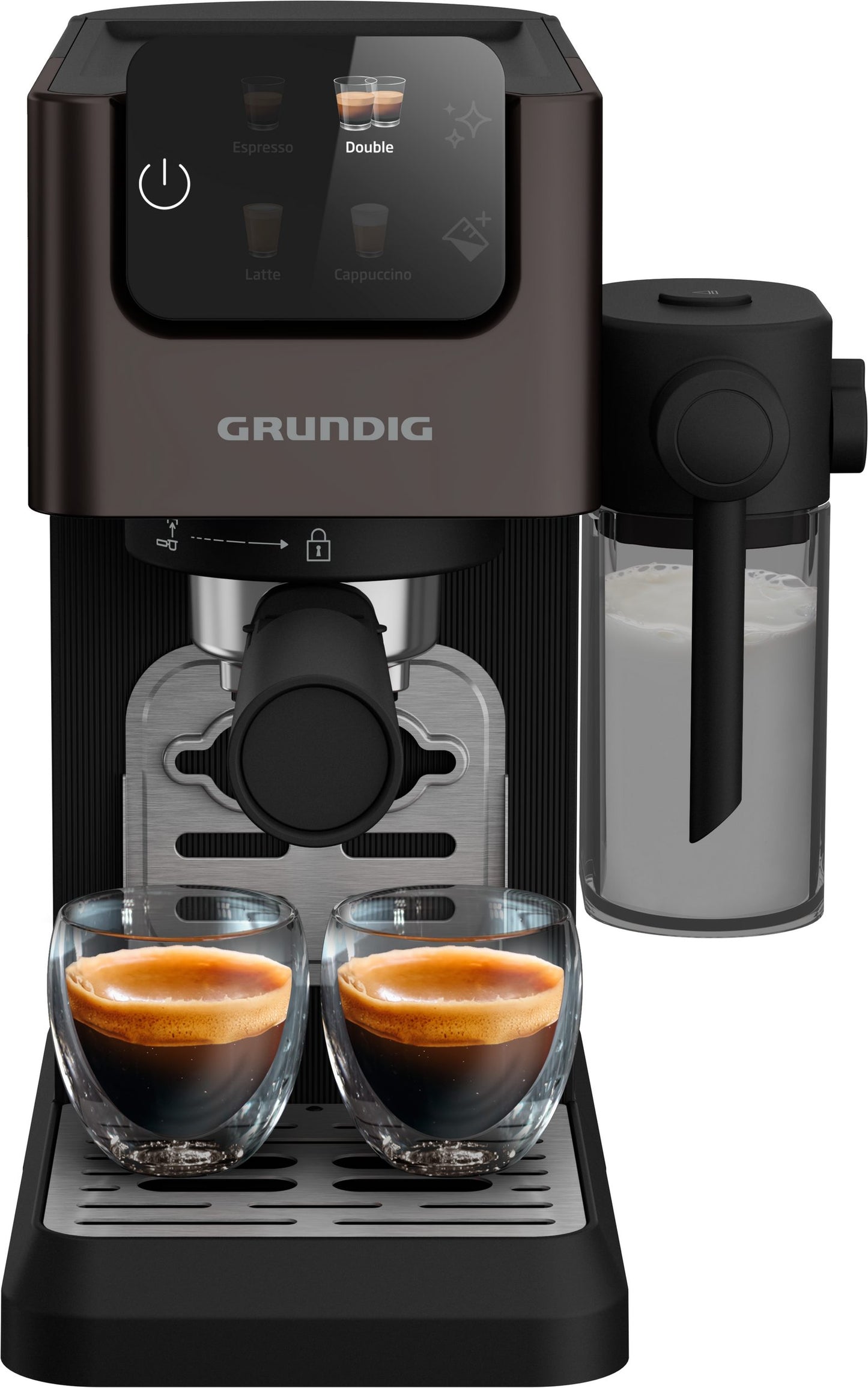 GRUNDIG Espresso machine KSM 5330 with integrated milk container