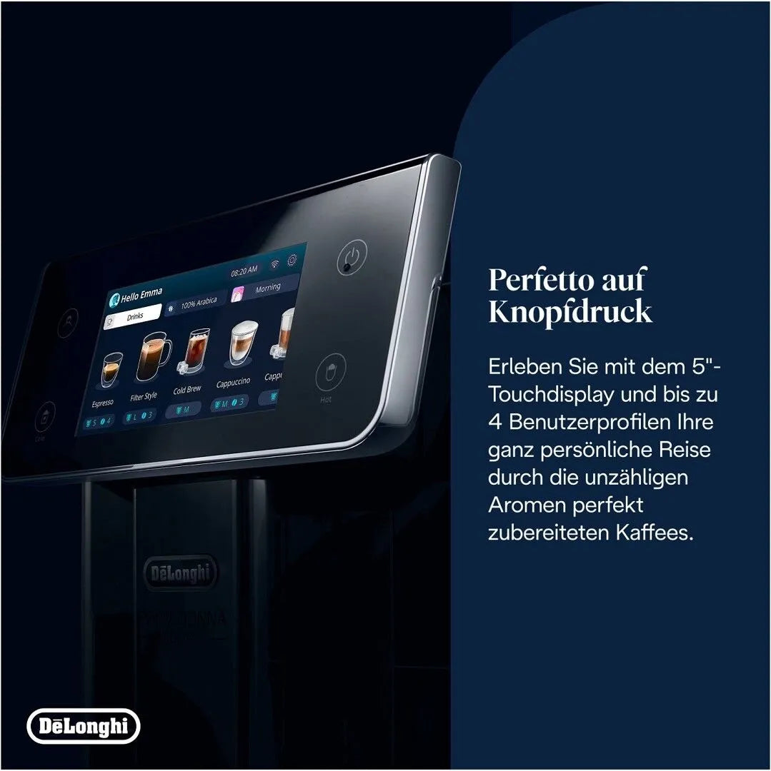 Kaffeevollautomat Primadonna Aromatic ECAM630.75.TM - 35 eiskalte heiße Kaffeerezepte