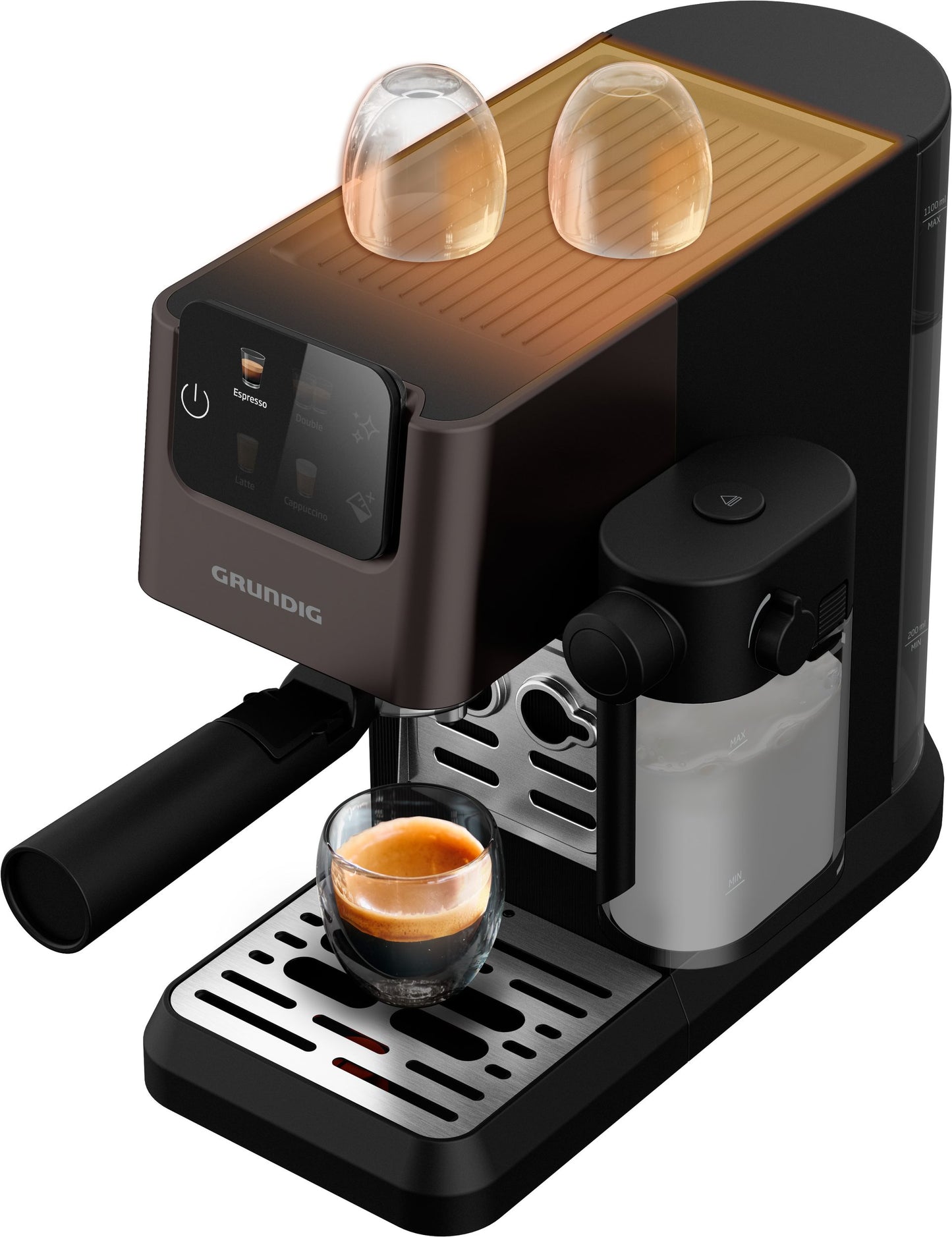 GRUNDIG Espresso machine KSM 5330 with integrated milk container