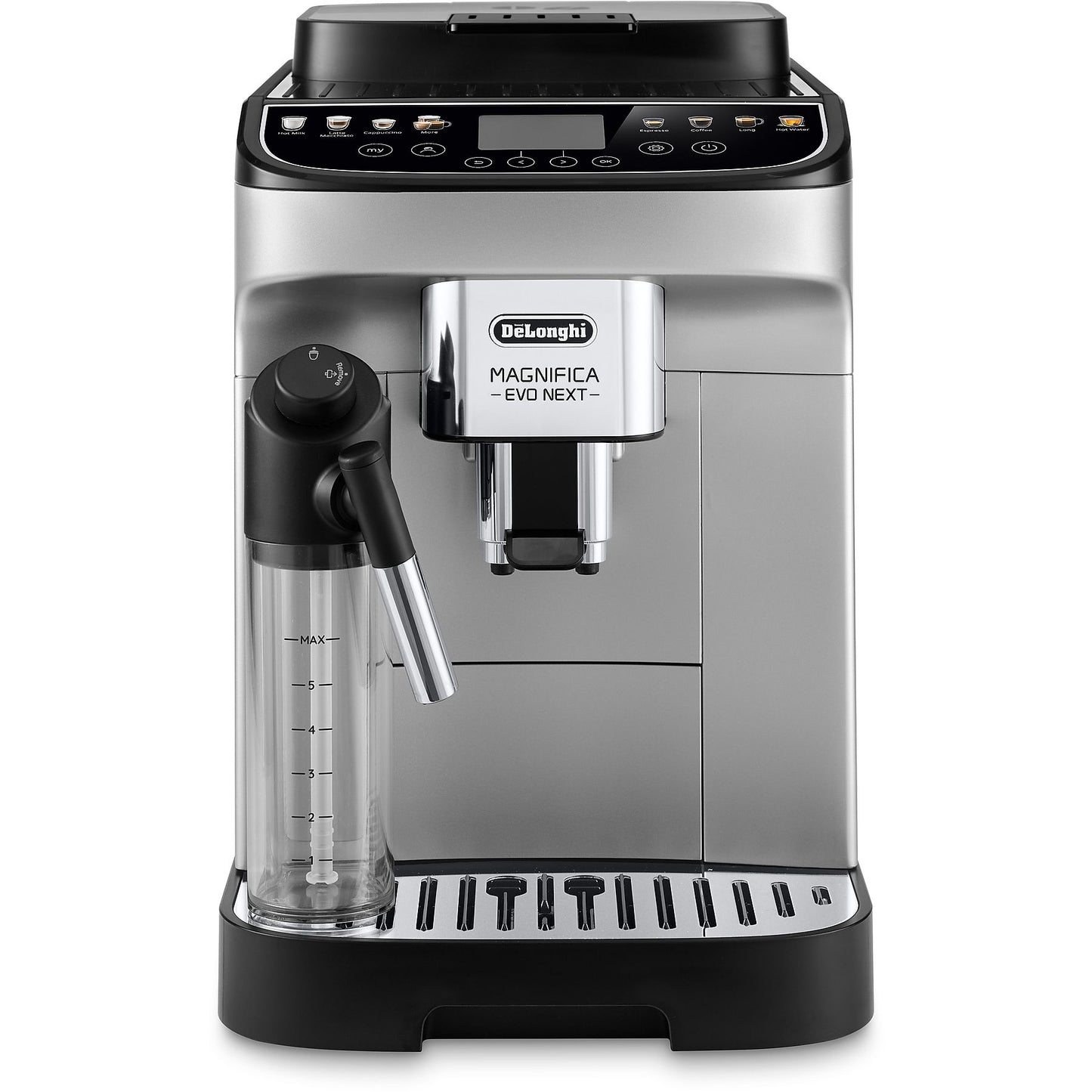 De'Longhl Magnifica Evo Next ECAM310.80.SB - 13 Rezepte, 3 Benutzerprofile, einfache Bedienung, Kaffeevollautomat Silber/Schwarz