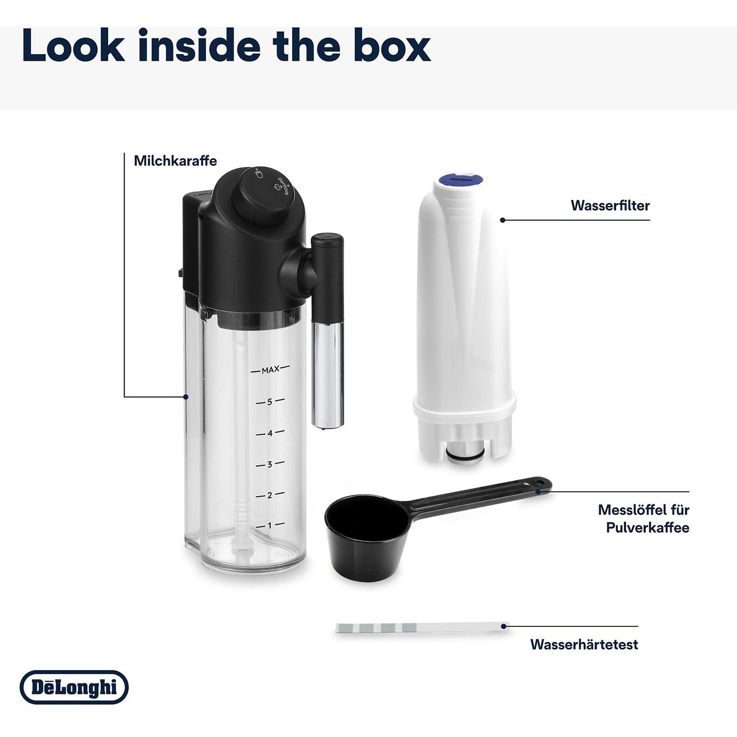 De'Longhl Magnifica Evo Next ECAM310.80.SB - 13 Rezepte, 3 Benutzerprofile, einfache Bedienung, Kaffeevollautomat Silber/Schwarz